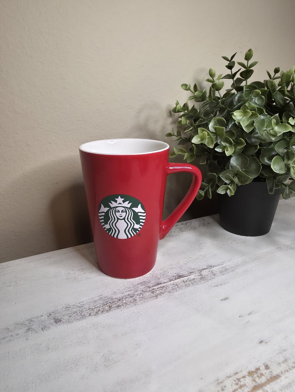 Starbucks Red Ceramic Logo Mug